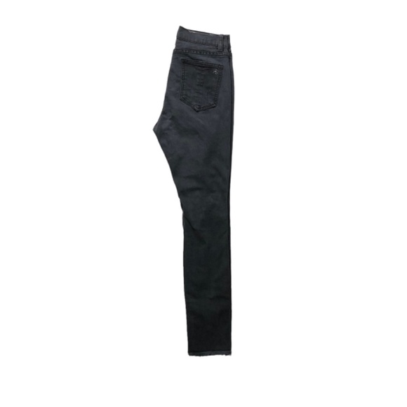 Rag & Bone Jean 10 Inch Capri Size 26 Raw Hem Distressed Denim Gray Grey - Picture 6 of 14